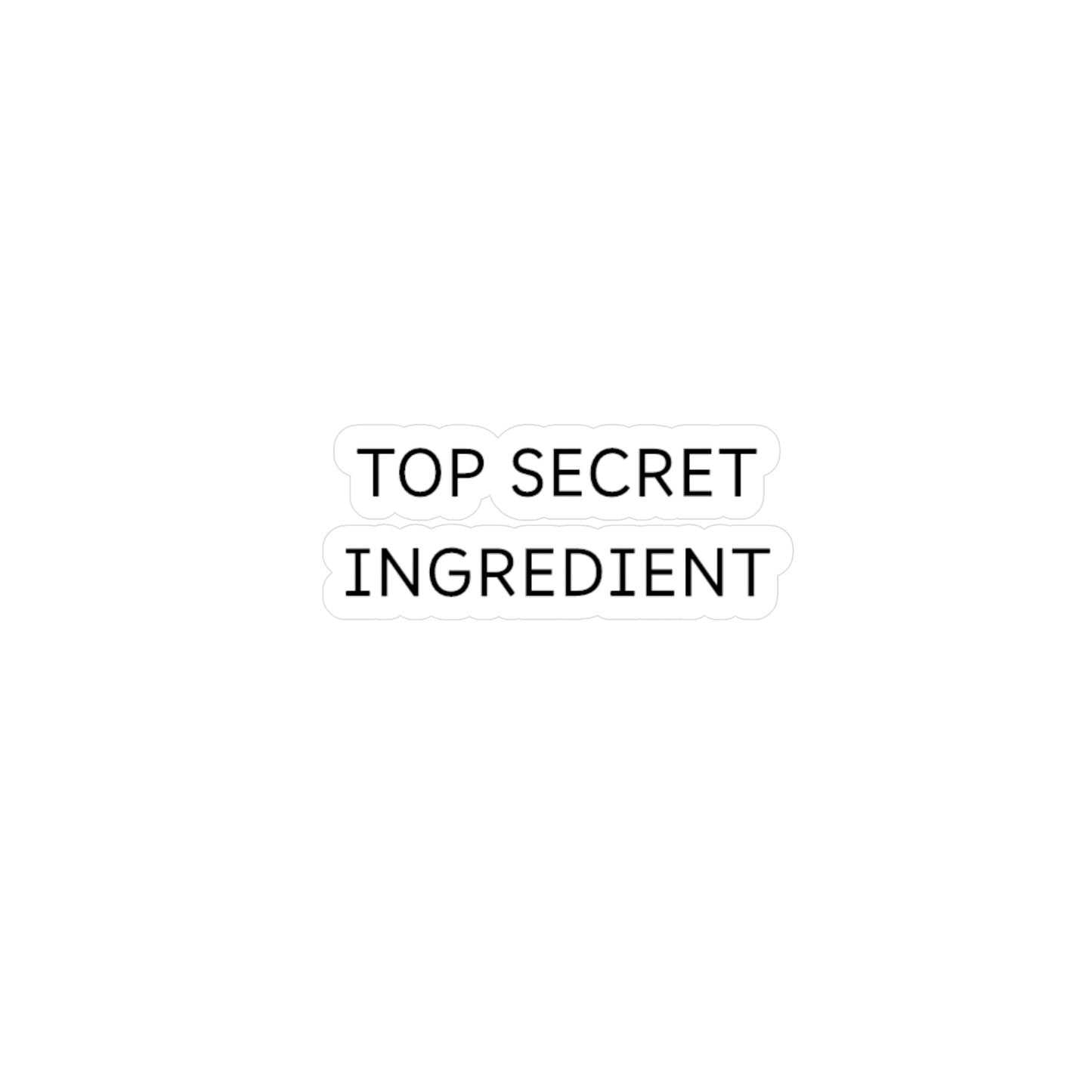 Top Secret Ingredient Sticker - Aesthetic Vinyl Kiss-Cut Stickers for Laptops & Journals
