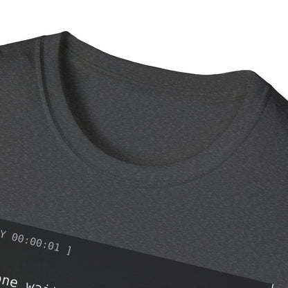 Retro VHS Quote Tee – “Everyone waits…” Unisex Softstyle T-Shirt - Perfect for Creative Thinkers