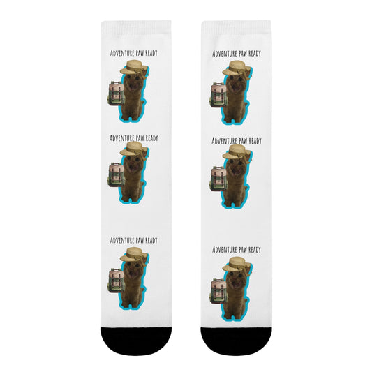 Cat The Traveller - Personalised Sublimation Crew Socks (EU) - v1.5