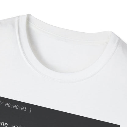 Retro VHS Quote Tee – “Everyone waits…” Unisex Softstyle T-Shirt - Perfect for Creative Thinkers