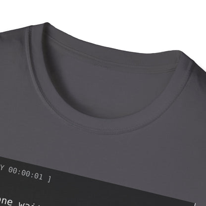 Retro VHS Quote Tee – “Everyone waits…” Unisex Softstyle T-Shirt - Perfect for Creative Thinkers